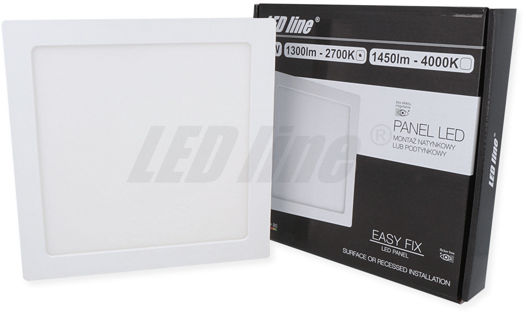 Led line Panel EasyFix kwadrat 18W 1300lm 2700K biała ciepła 249457