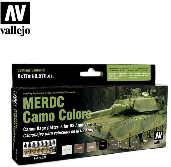 Vallejo Model Air Zestaw 8 farb - MERDC Camo Colors Vallejo 71202