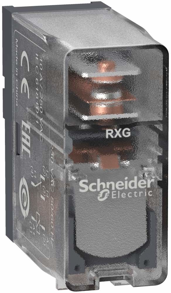 Schneider Electric Przekaźnik-interfejsowy-z-przezroczystą-obudową-120V-AC-10A-1-styk-C-O RXG15F7