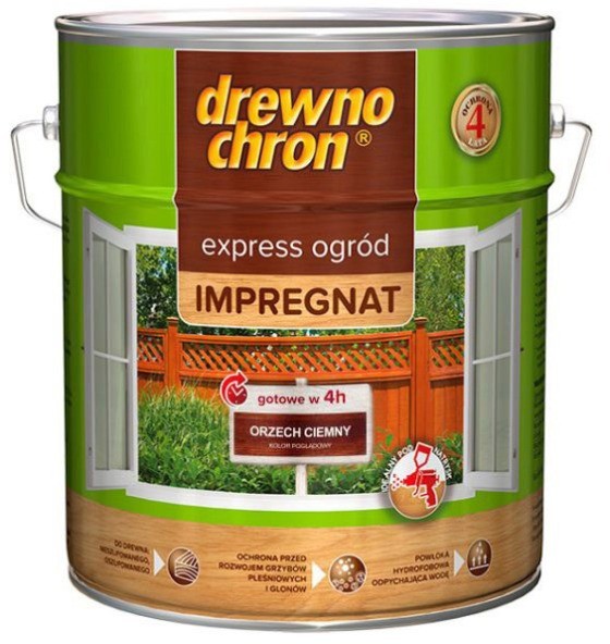 Drewnochron Impregnat Express orzech ciemny 9 l