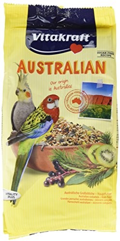 Vitakraft Siła Vita główny podszewki zapewnia australijski duże papugi, zboża/nasion/kiwi/eukaliptus/jagody bzu, cukier wolne recepturze, Australian
