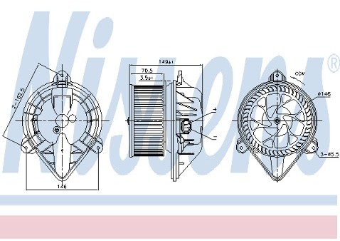 NISSENS Wentylator wnętrza 87174