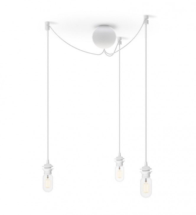 Vita Copenhagen Zawieszenie do lamp z podsufitką Cannoball Cluster 3 białe