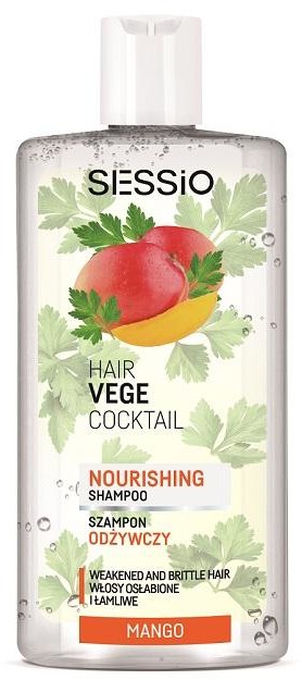 Sessio Sessio Hair Vege Cocktail Nourishing Shampoo szampon odżywczy do włosów osłabionych i łamliwych Mango 300g