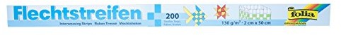 Folia 70220  paski z plecionki, 50 x 2 cm, 200 sztuk, sortiertbunt 70220