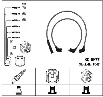 NGK Zestaw przewodów zapłonowych 8047