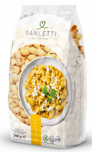 Sanletti Makaron Pipette Kolanka bezglutenowy 340g - Sanletti