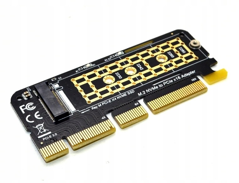 Adapter Pci-e x4 x8 x16 Ssd m.2 NVMe Dysk Riser