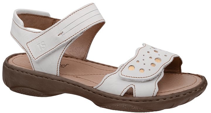 Josef Seibel Sandały 76755 88 000 Weiss Debra 55 Białe Ecru 20368