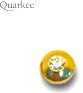 Quarkee Quarkee 22K Gold Round with Diamond 0,01 ct / Kółko z diamentem 0,01 ct