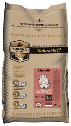 Natural-Vit Korona Natury Mieszanka pełnoporcjowa chomik 12 kg