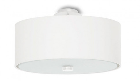 Biały minimalistyczny okrągły plafon 30 cm - EX661 G6-K97
