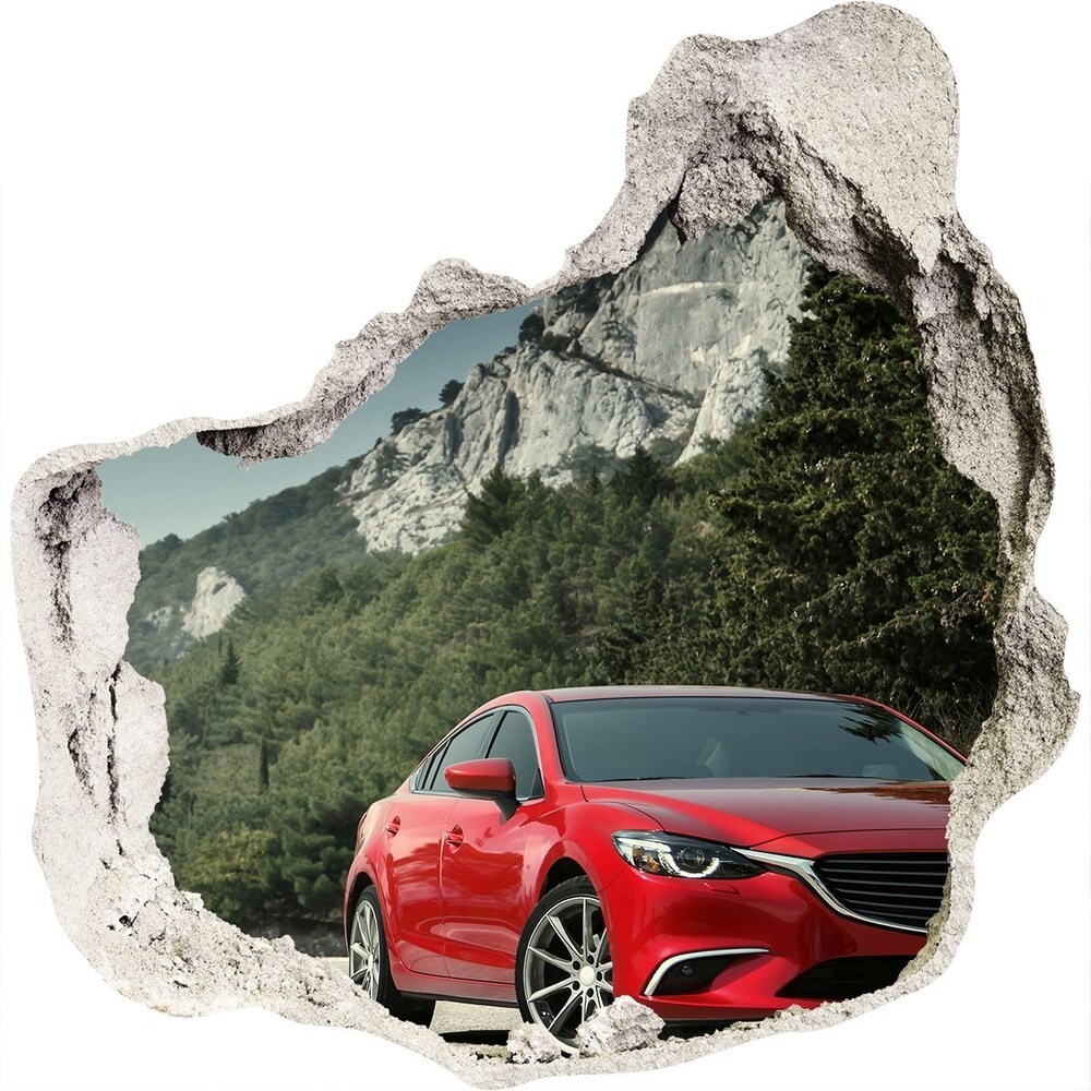 Wallmuralia.pl Foto zdjęcie dziura na ścianę Auto w górach