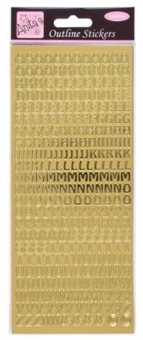 Anita's kontur anitas-abziehbuch staben, wielkich liter, kolor złoty (8101004)