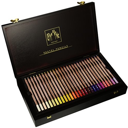 Unbekannt Walizka z drewna z 84 Pastel Pencils na prezent/Caran d d'ache 788.484 788.484
