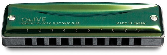 SUZUKI SUZUKI C-20 OLIVE D-DUR harmonijka ustna