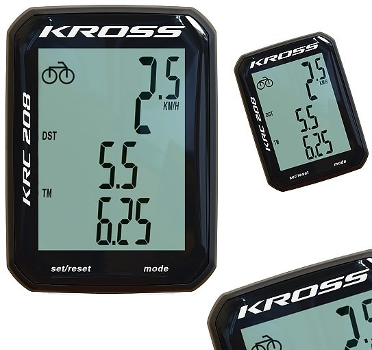 Kross Licznik KRC 208 przewodowy 8 funk. czarny