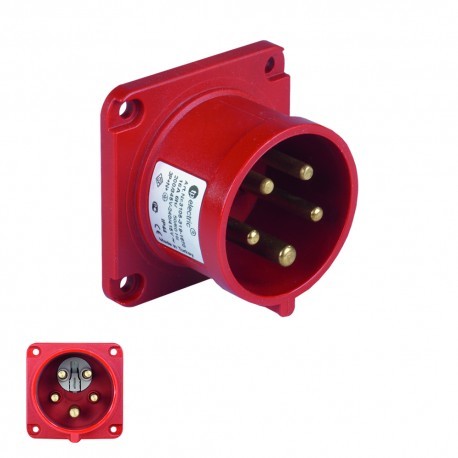 TP Electric Wtyczka tablicowe zwrotnica faz prosta 5P 16A 400V IP44 75x75 2177 3105-354-1600