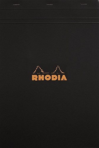 Rhodia notatnik zszyte i mikroperforiert, czarny 21 x 29,7 cm 180009C