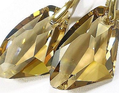 Swarovski kolczyki Złote Srebro 27mm KOLORY