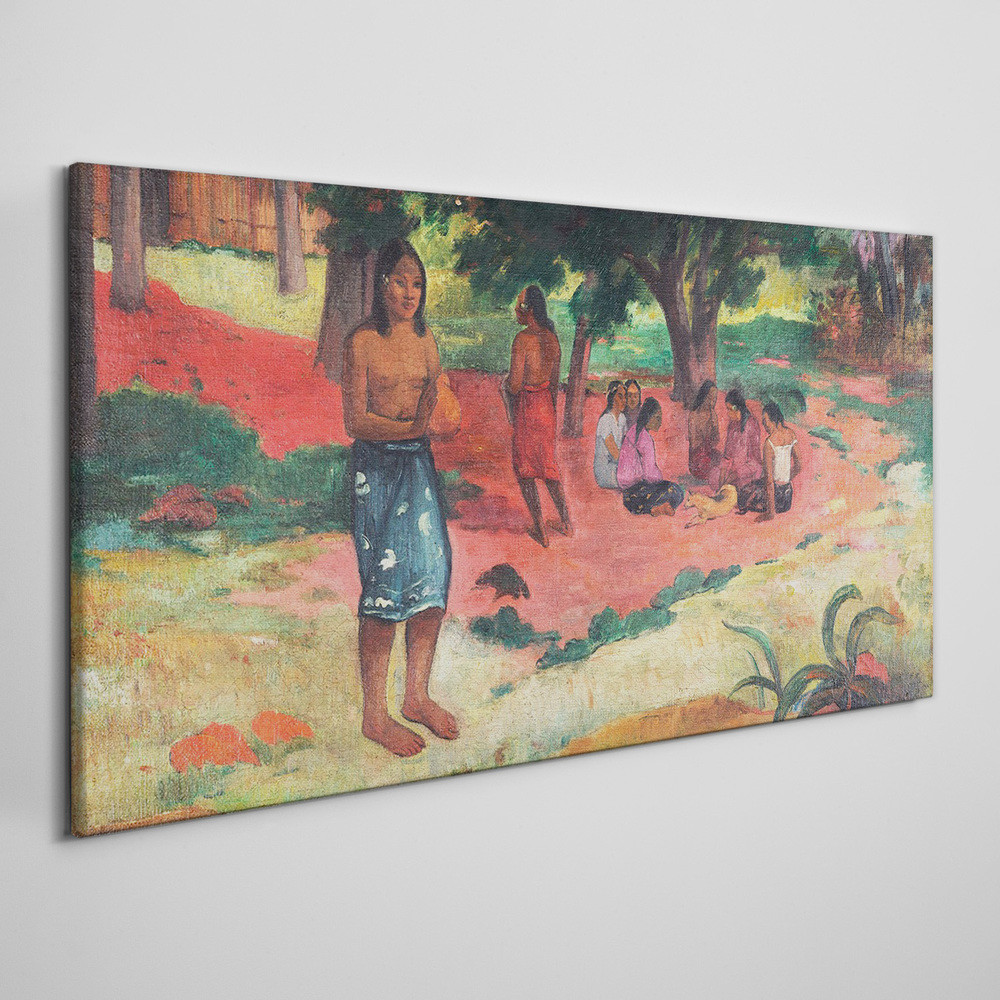 PL Coloray Obraz na Płótnie Szeptane słowa Gauguin 100x50cm