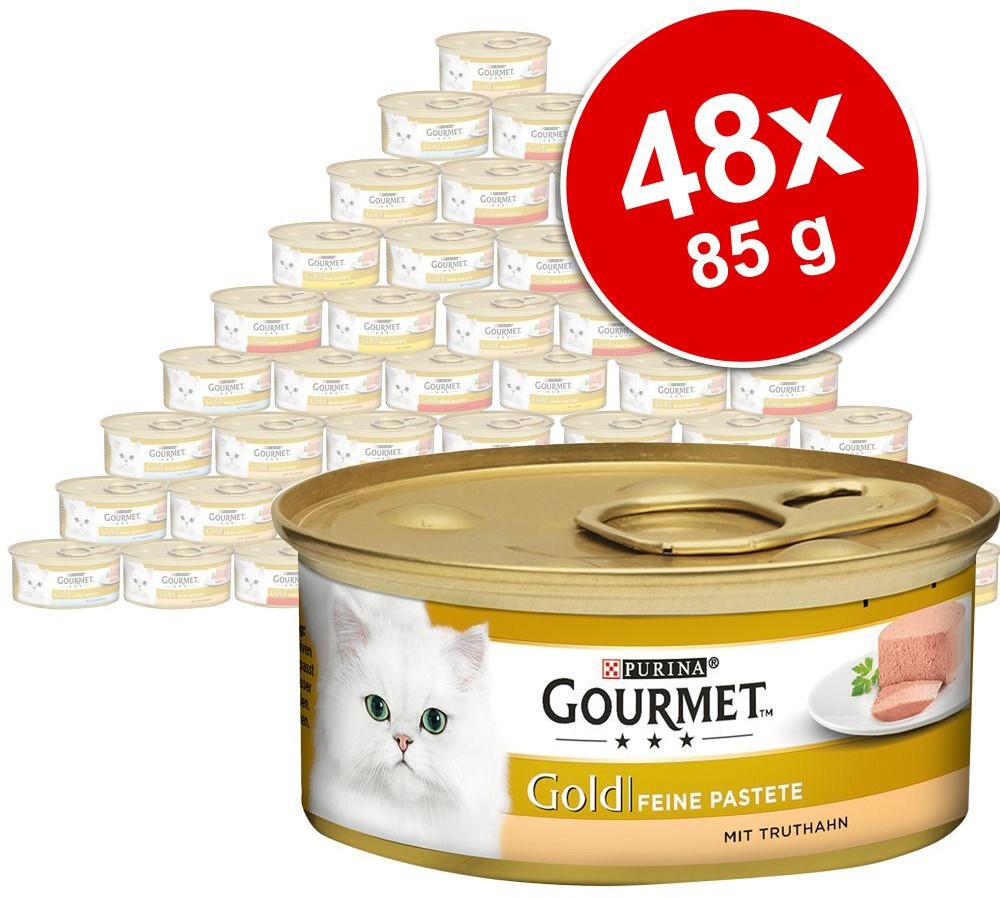 Purina Gourmet Zestaw Gold Mus, 48 x 85 g - Zestaw mieszany 3