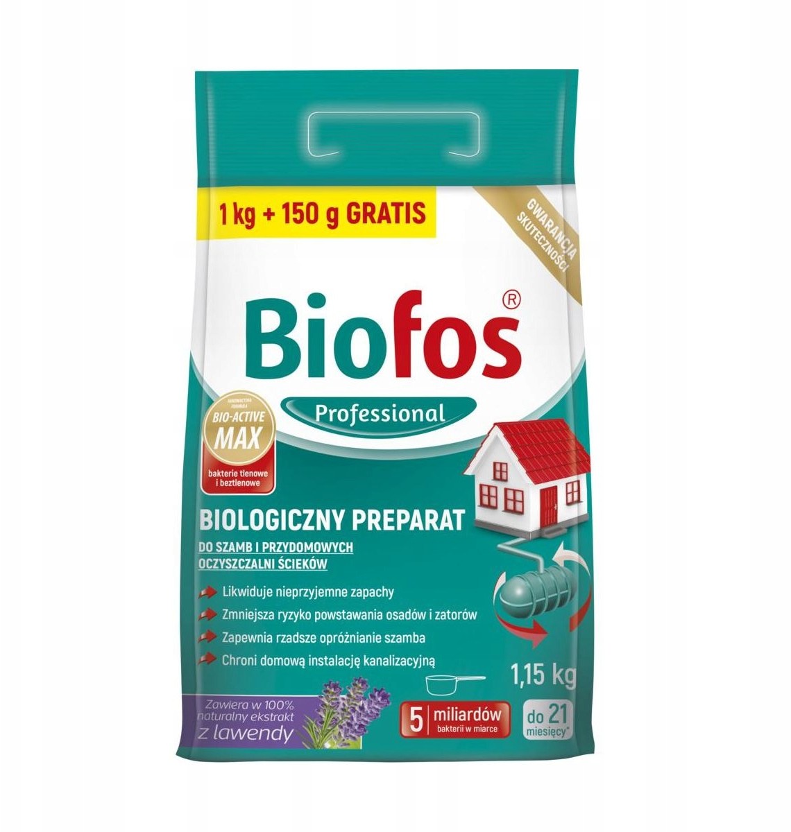 Proszek do szamb przydomowych 1,15 kg Biofos