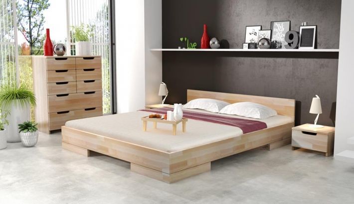 Skandica Łóżko Spectrum niskie bukowe 200x200 - POLECA nas aż 98% klientów - ZAMÓW (91 822 80 55)