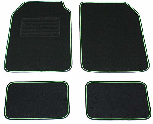 DBS dywaniki samochodowe  do samochodów osobowych, 4  zielone  częściowe: z przodu + z tyłu  uniwersalne dywaniki samochodowe  antypoślizgowe