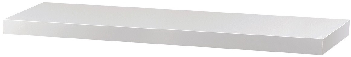 Półka ścienna biały wysoki połysk, 80 x 24 x 4 cm