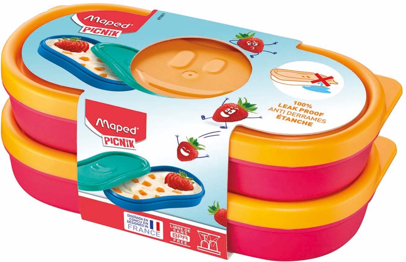 MAPED PICNIK Akcesoria MAPED PICNIK PUDEŁKO LUNCHOWE SNACK RÓŻOWE 2 SZT 870901