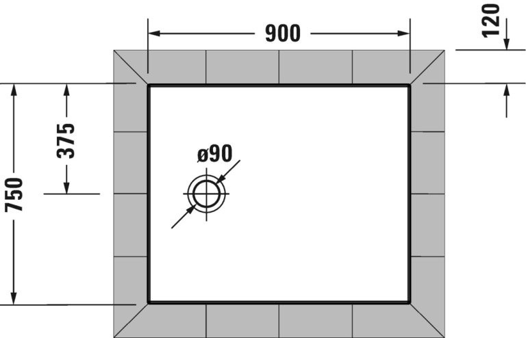 Duravit Tempano 75x90 biały 720191000000000