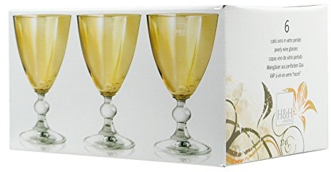 H+H H & H splendor zestaw kieliszki do wina, Szkło, bursztyn, 17 CL, 6 sztuki 1175617