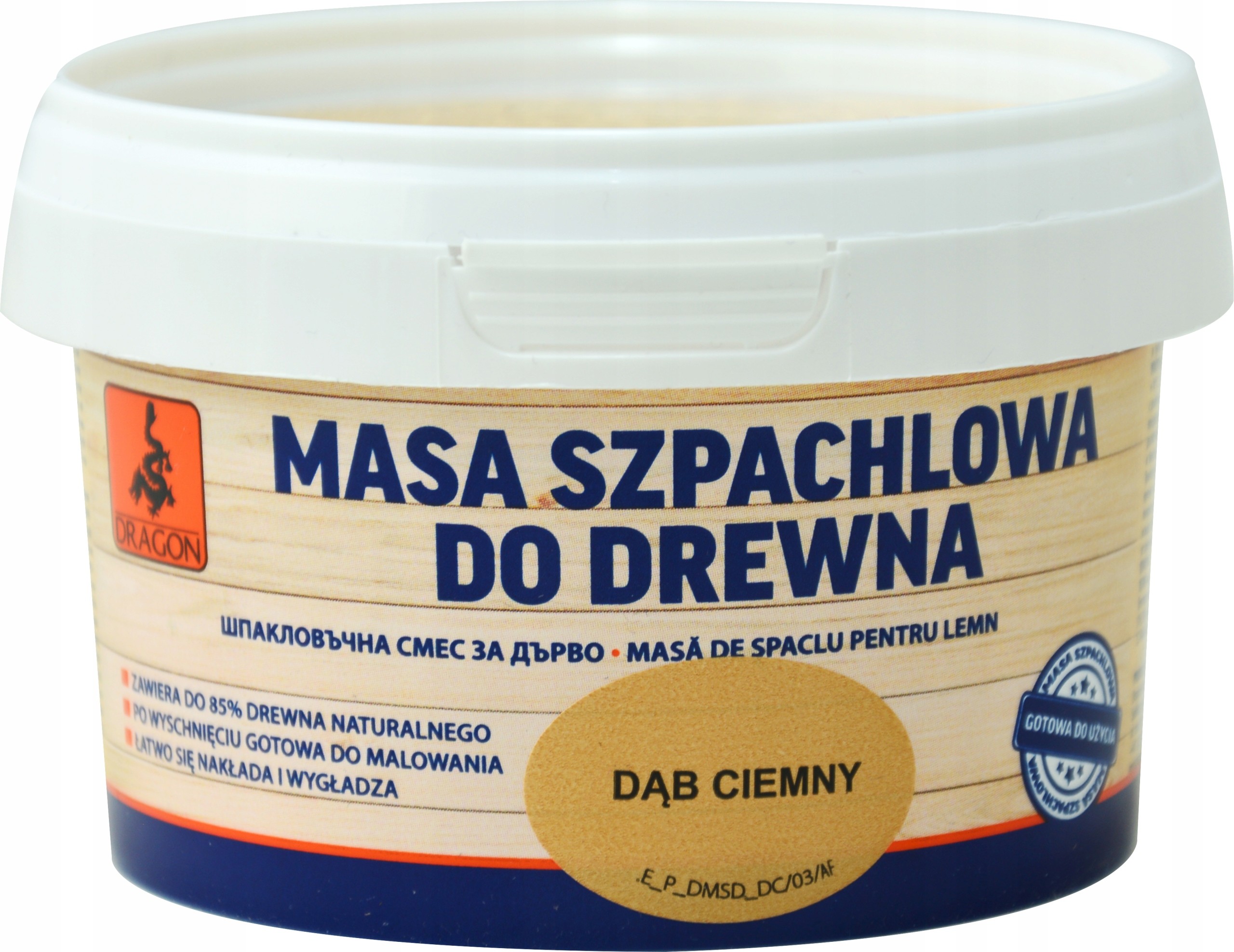 Dragon Masa szpachlowa do drewna Dąb Ciemny 250g