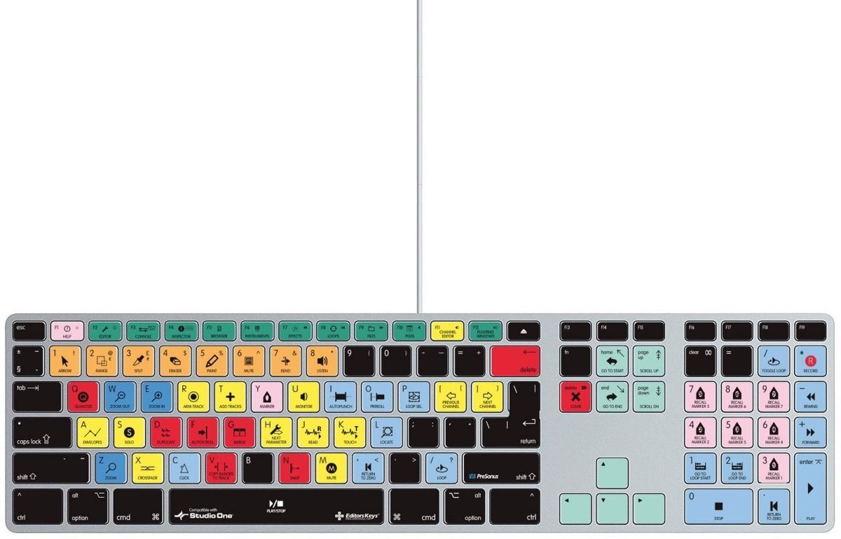 EDITORSKEYS EDITORSKEYS - STUDIO ONE KEYBOARD COVERS (FOR IMAC WIRED KEYBOARD 2007-2016)