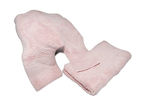 Linens Limited linens Limited komplet łazienkowy  mata łazienkowa dywanik i WC  100% bawełna  różowe