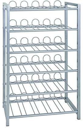 Haku-Möbel 38712 stojak na butelki, srebro, 54 x 31 x 90 cm 38714