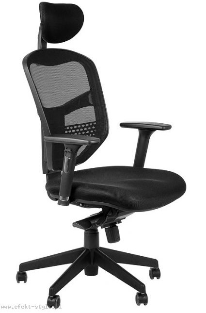 Import S Fotel Biurowy Obrotowy EF-HN5038 czarny z wysuwem siedziska