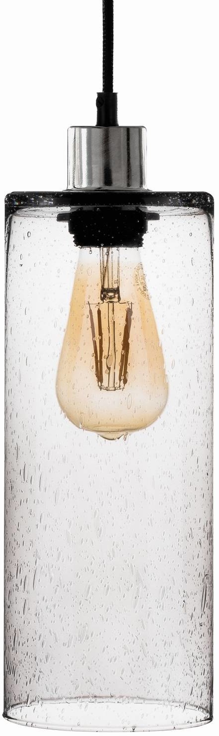 Euluna Żyrandol Soda szklany cylinder szary  12cm