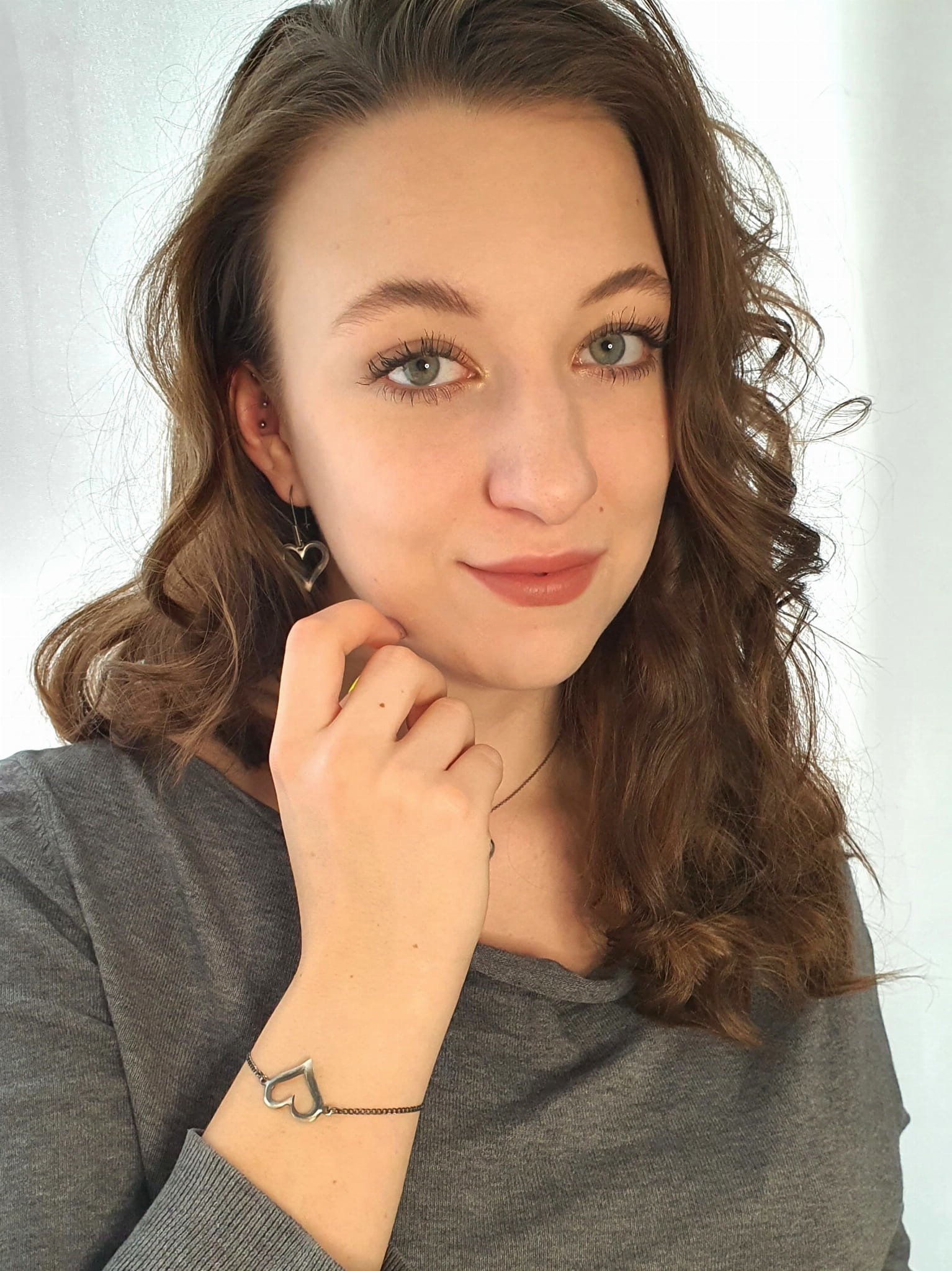 Venus Galeria Serce III grafitowe - bransoletka srebrna