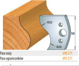 CMT Noże 690.571 HSS 50x4mm 14471