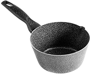 Home Stone stożkowe rondel, nieprzywierająca, z uchwytem, kamienia, antracyt/szary, 14 cm 8003512664847