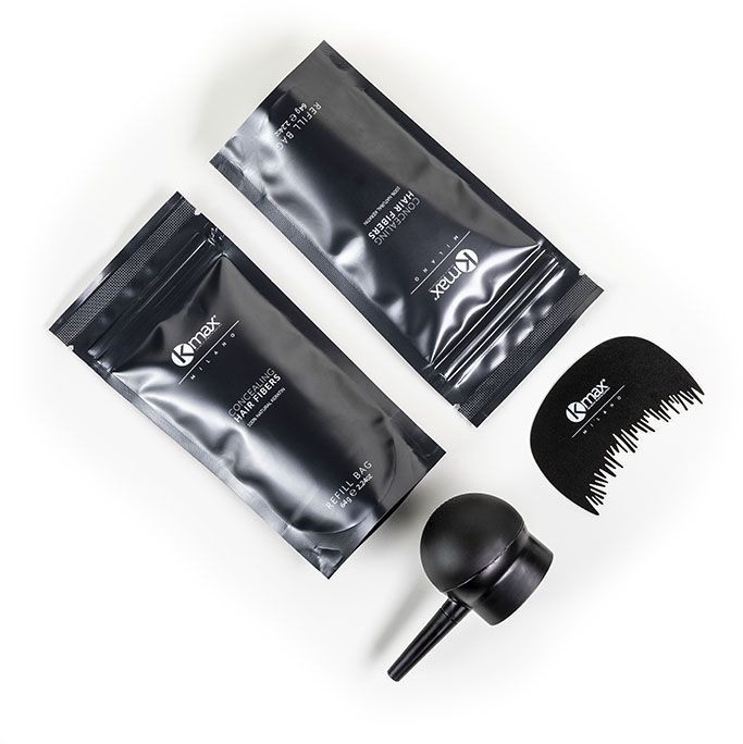 Kmax Keratin Maximization Kmax Zestaw Mega Refill 128g Mikrowłókna do Włosów Zagęszczanie Włosów 4 Produkty