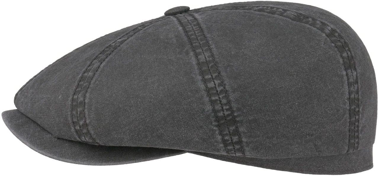 Płaski Kaszkiet Hatteras Bawełna by Stetson, czarny, XXL (62-63 cm)