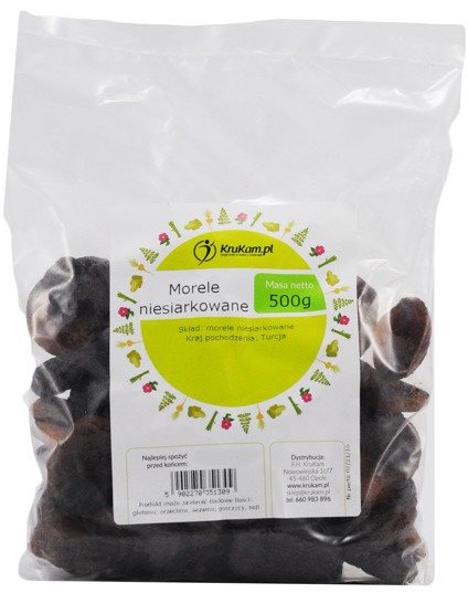 KruKam Morele suszone NIESIARKOWANE 500g