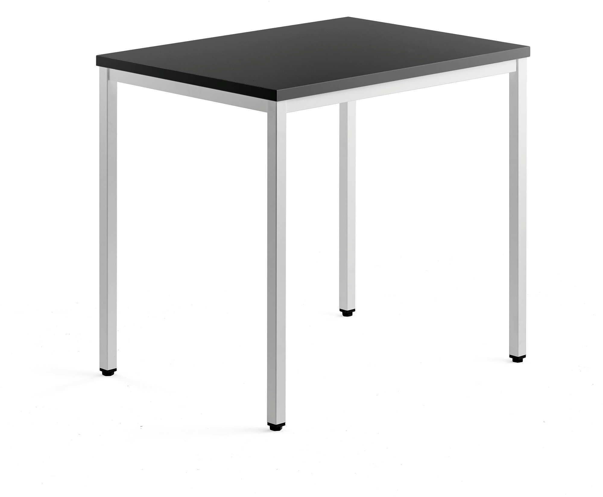 AJ Produkty Biurko MODULUS, 4 nogi, 800x600 mm, biała rama, czarny