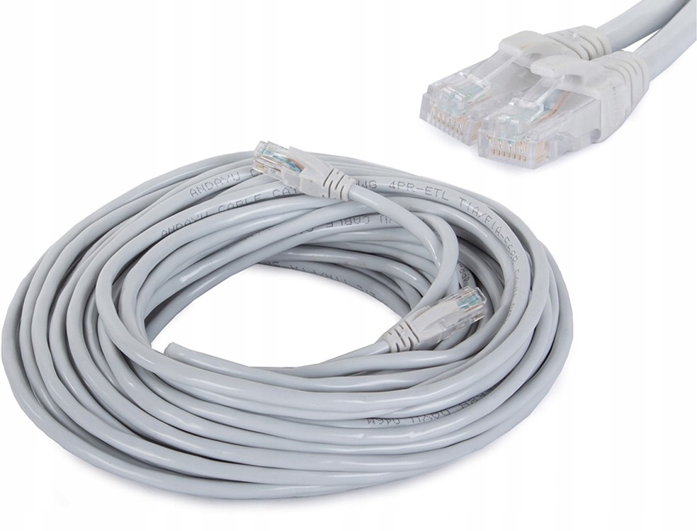 Kabel Sieciowy Lan CAT6 RJ45 Skrętka Ethernet 20m