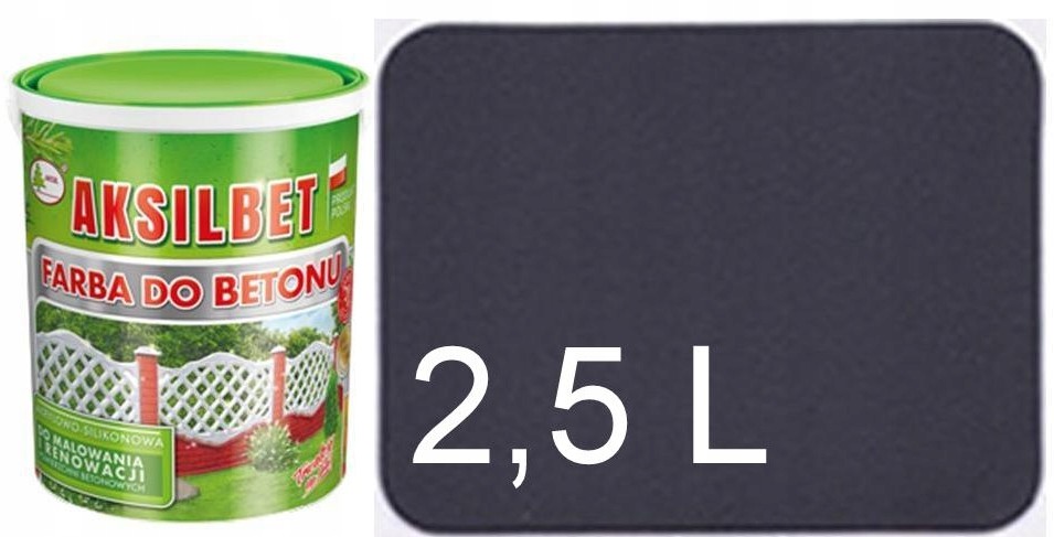 Aksilbet Farba Do Betonu Ogrodzeń Mur antracyt 2,5