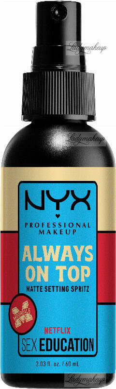 NYX Professional Makeup Professional Makeup - Sex Education - Always On Top - Makeup Setting Spray - Spray utrwalający makijaż - 01 Matte Finish - 60 ml