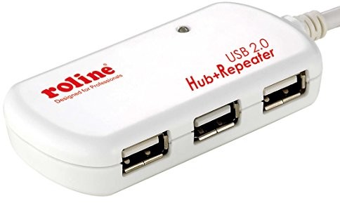 Roline HUB USB USB 2.0 4 HUB with Repeater - 12m - 12.04.1085